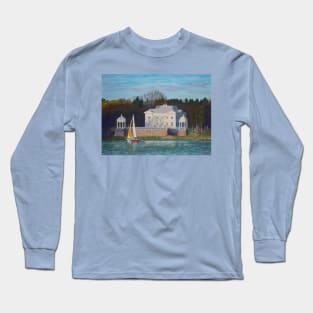 Uzhutrakis Manor Estate and a yacht, Trakai, Lithuania Long Sleeve T-Shirt